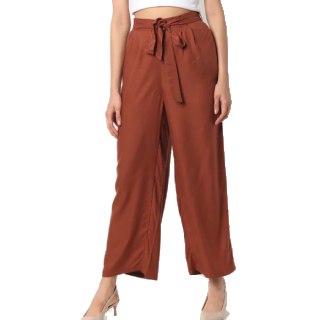FIG Pleat-Front Pants with Fabric Belt at Rs.490